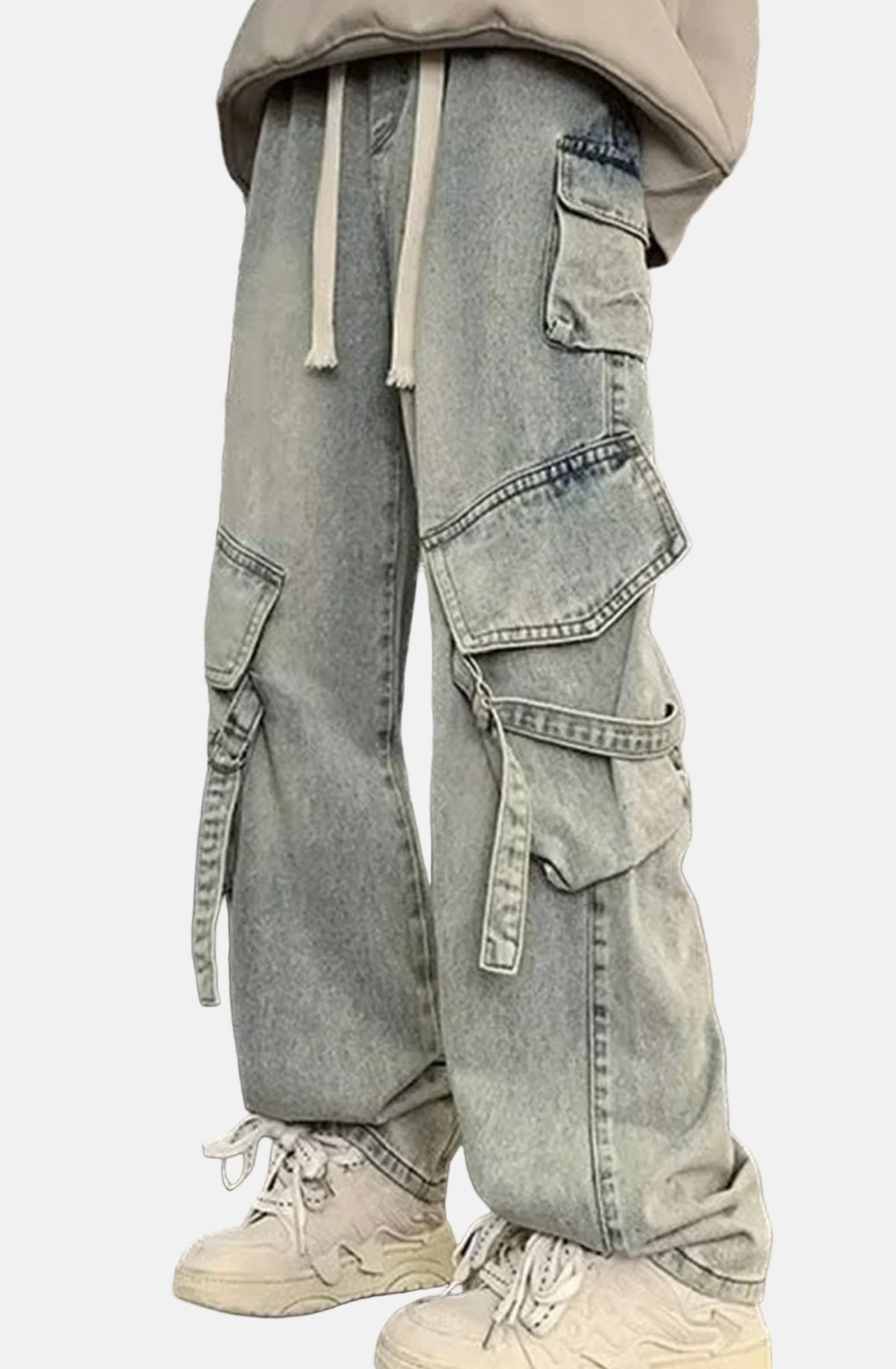Urban Oversized Denim Cargo Pants