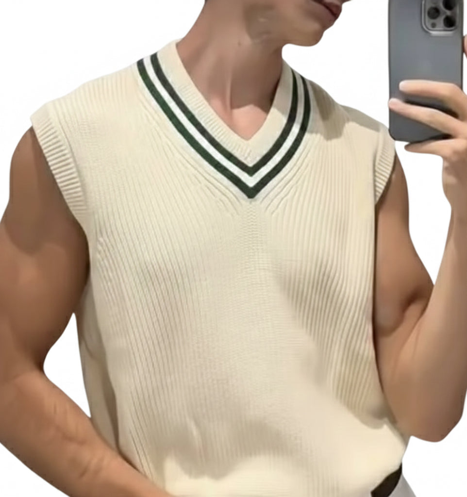 Men’s Classic Ribbed Knit Sweater Vest