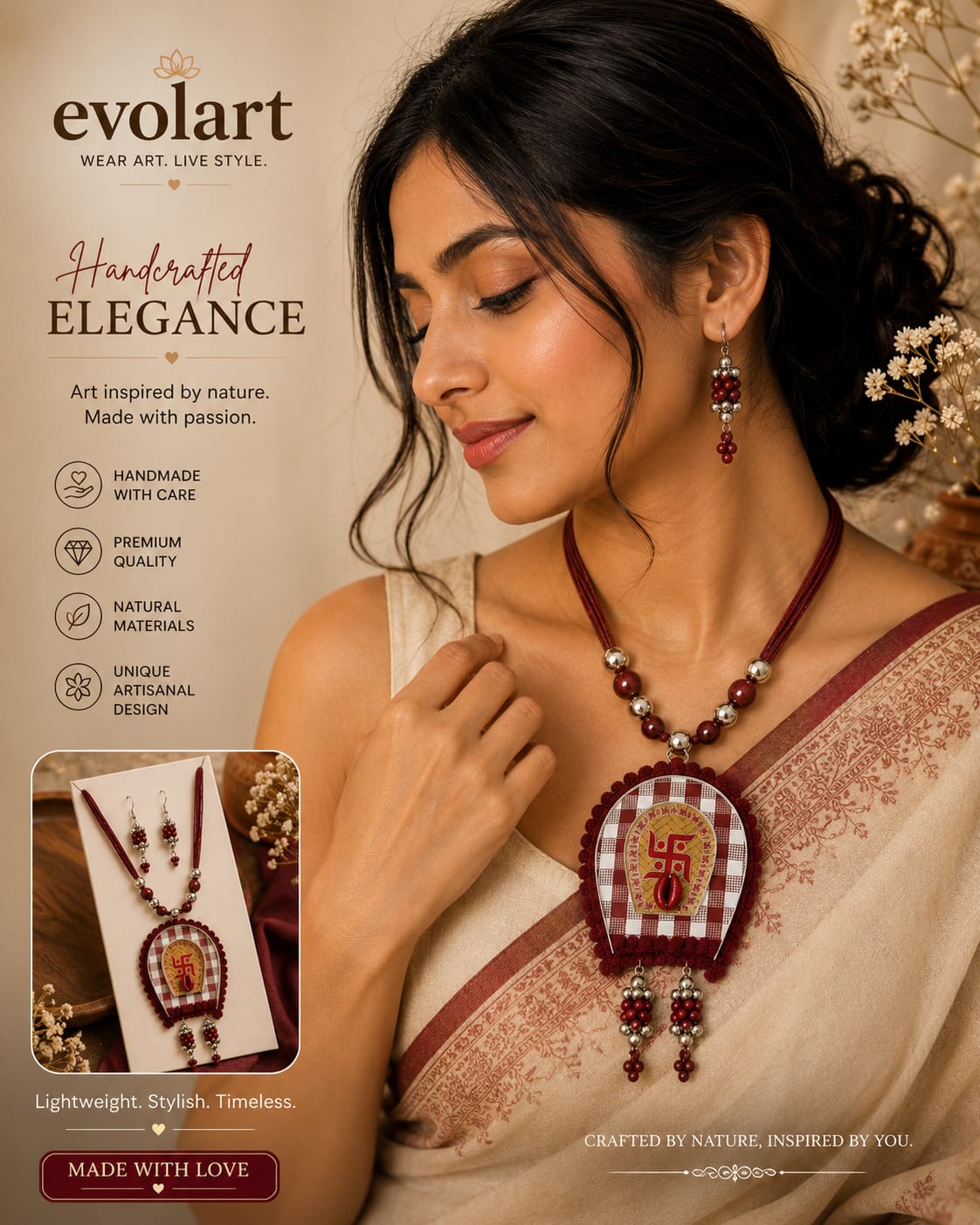 Red Traditional Handmade Jewellery Set