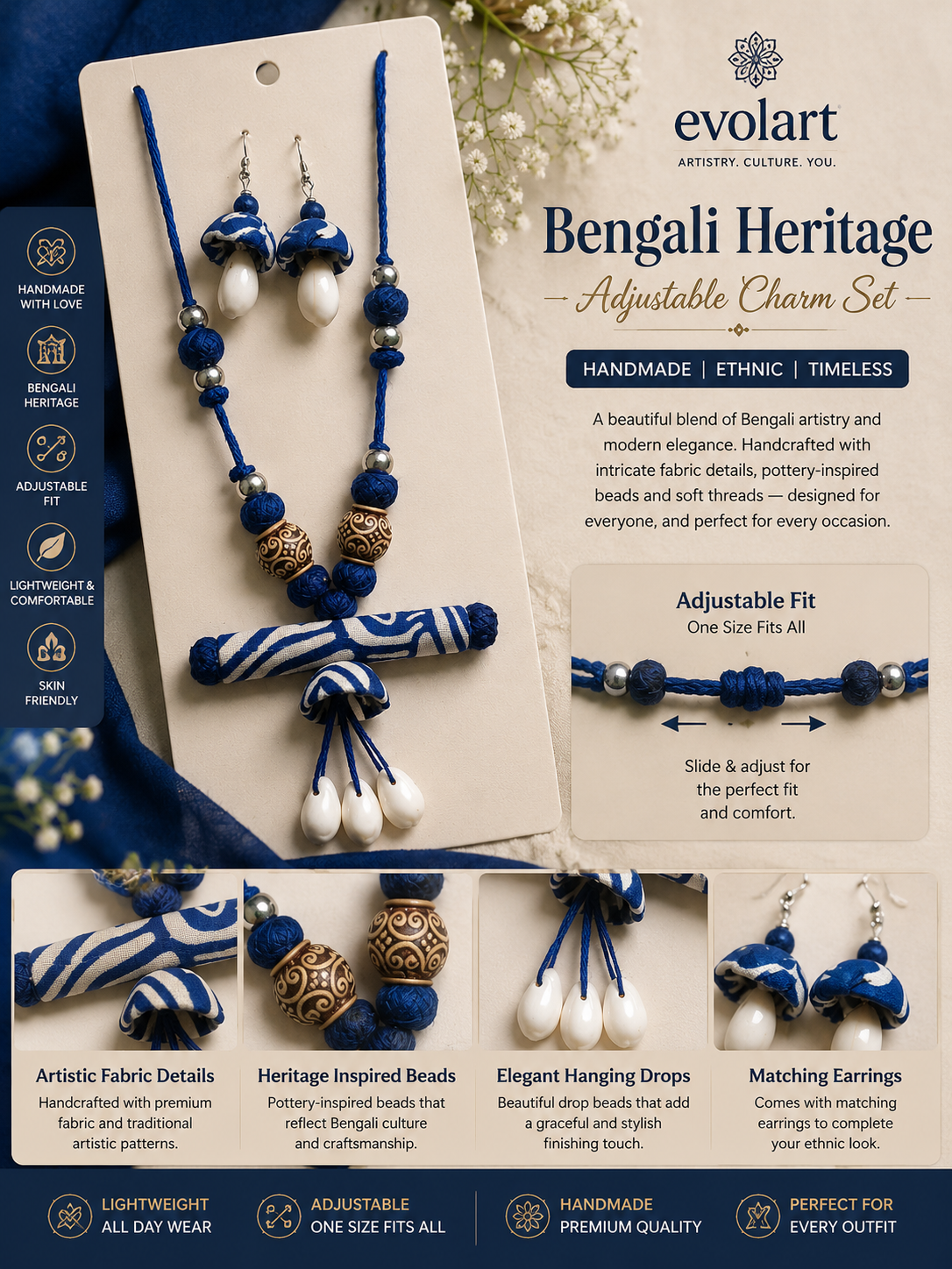 Evolart Bengali Heritage Charm Set