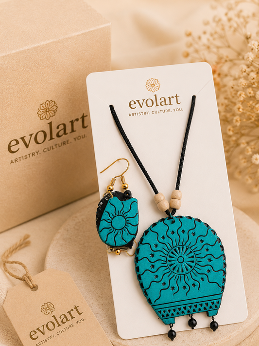 Terracotta Sun Art Jewelry Set