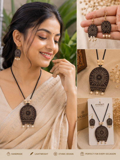 Handcrafted Sunray Pendant Set