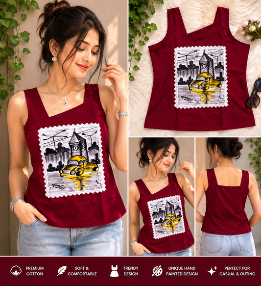 Midnight City Artwear Top – Hand Painted Edition
