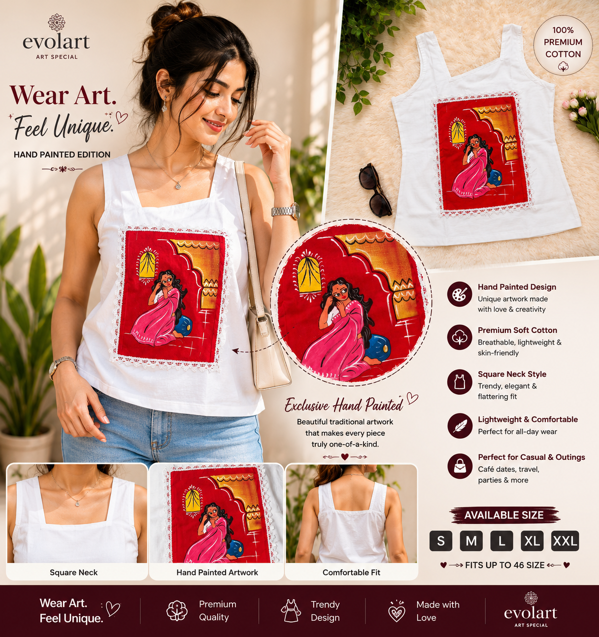 Handcrafted Art Top
