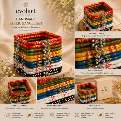 Evolart Handmade Fabric Churi Set