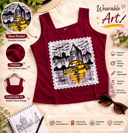 Midnight City Artwear Top – Hand Painted Edition