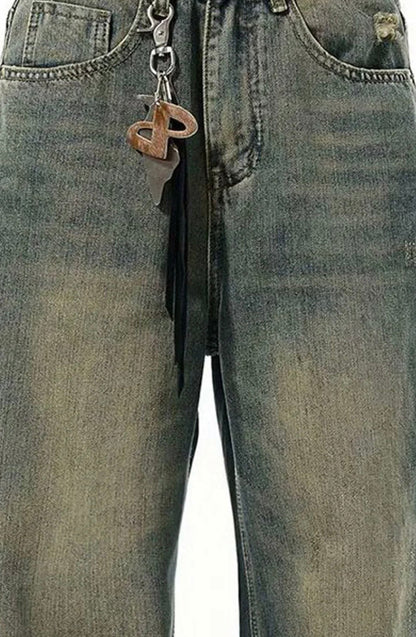 Vintage Fade Relaxed Wide-Leg Jeans