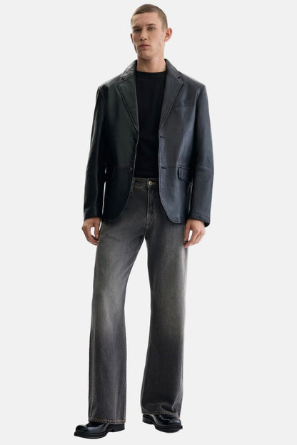 Men’s Vintage Washed Wide-Leg Bootcut Denim Jeans