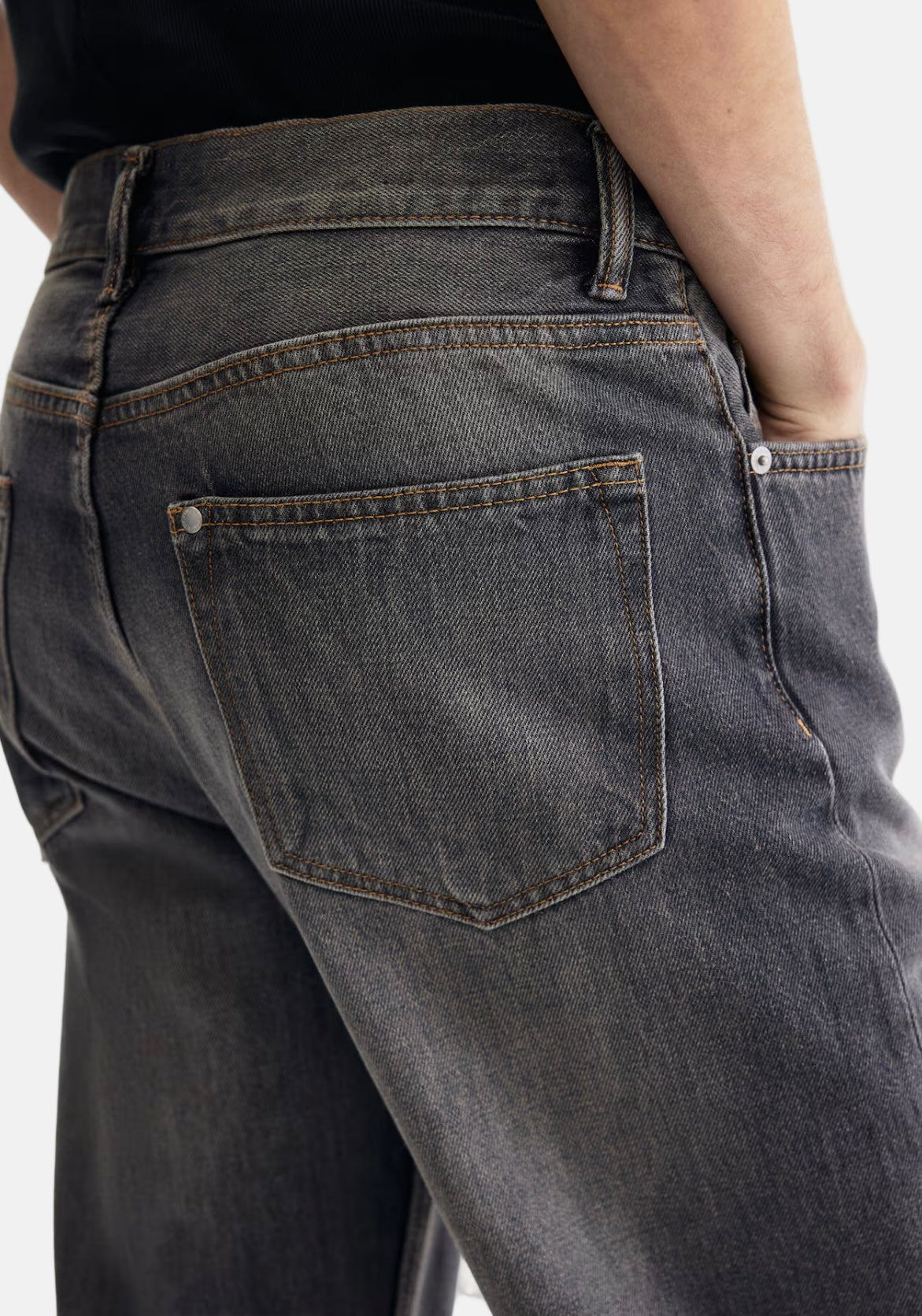 Men’s Vintage Washed Wide-Leg Bootcut Denim Jeans