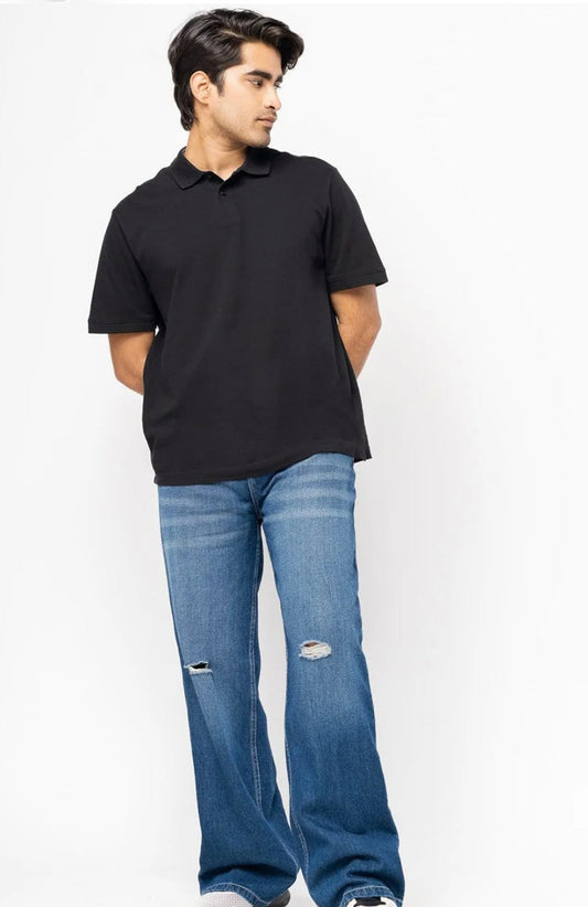 Men’s Relaxed Fit Light-Distressed Straight-Leg Jeans