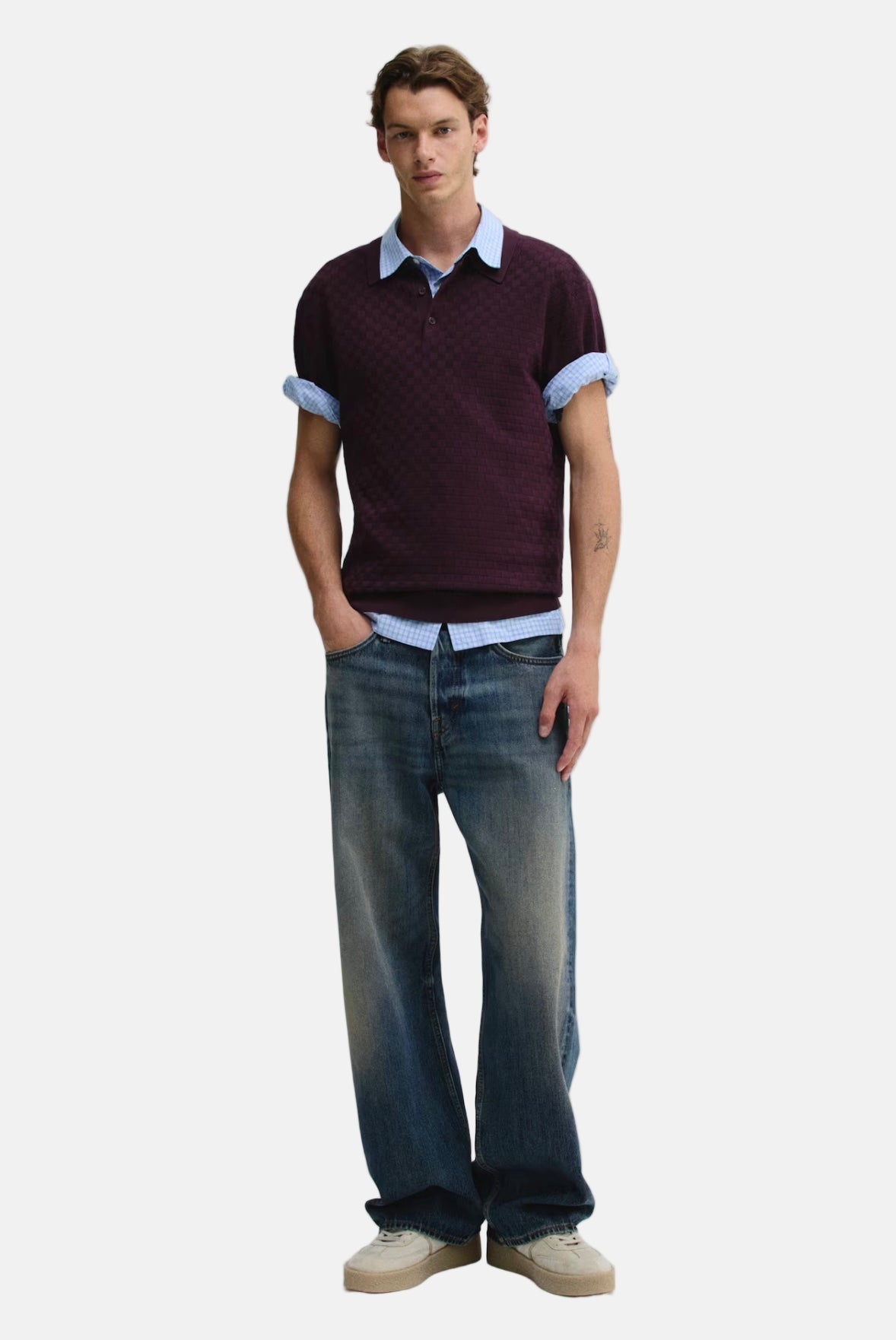 Classic Vintage Straight-Leg Washed Denim Jeans for Men