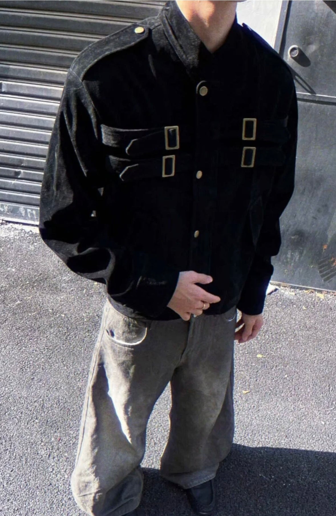 Men’s Vintage Black Utility Shacket