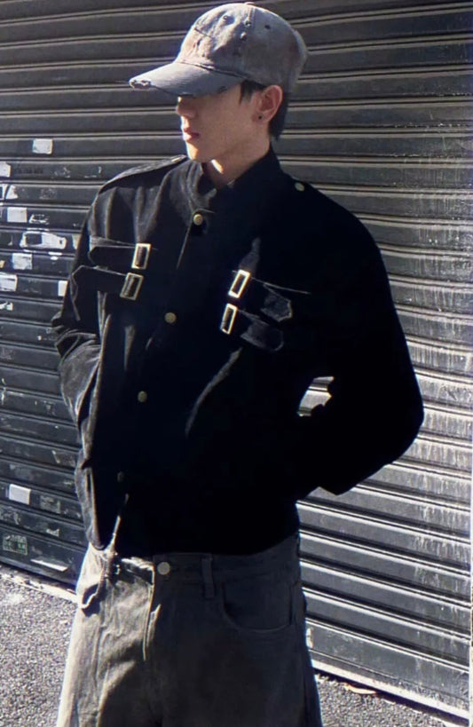 Men’s Vintage Black Utility Shacket