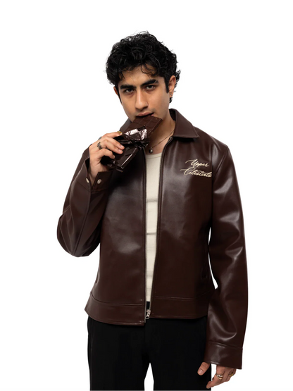 Oversized Faux Leather Street Jacket