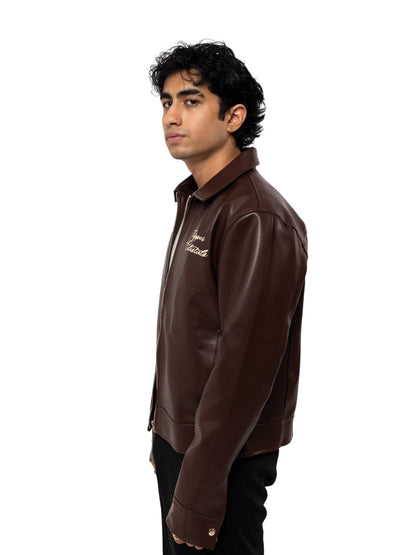 Oversized Faux Leather Street Jacket