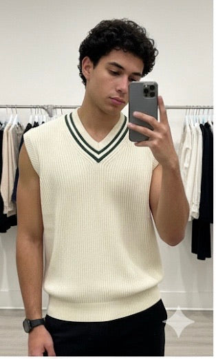 Men’s Classic Ribbed Knit Sweater Vest