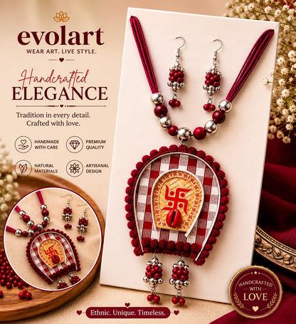 Red Traditional Handmade Jewellery Set