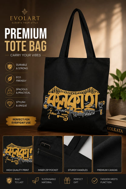 Kolkata Vibes Premium Tote Bag