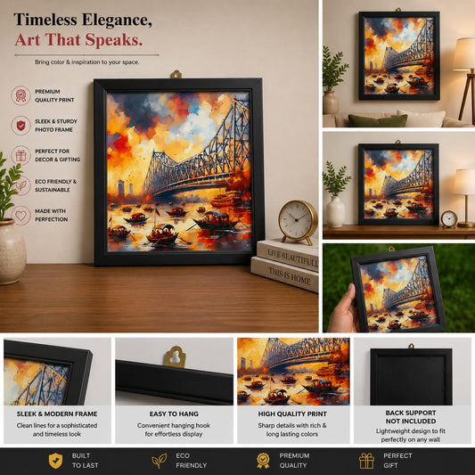 Howrah Bridge Color Art Frame