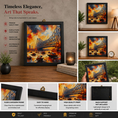 Howrah Bridge Color Art Frame