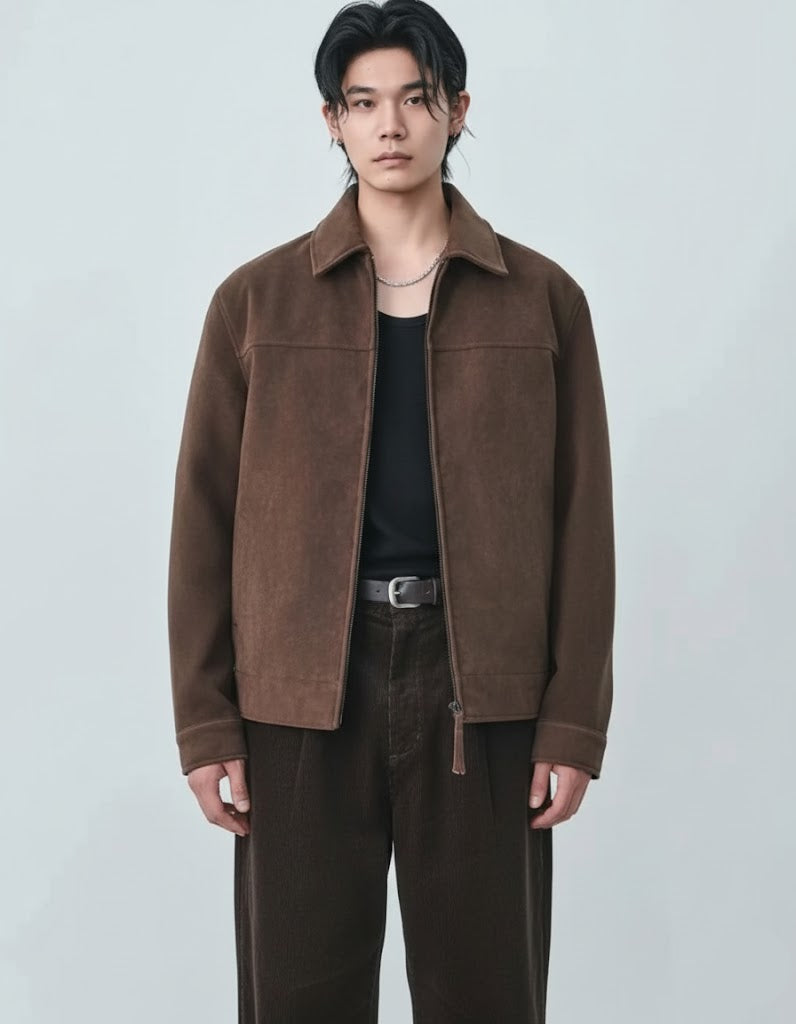 Men’s Premium Suede-Style Brown Shakets
