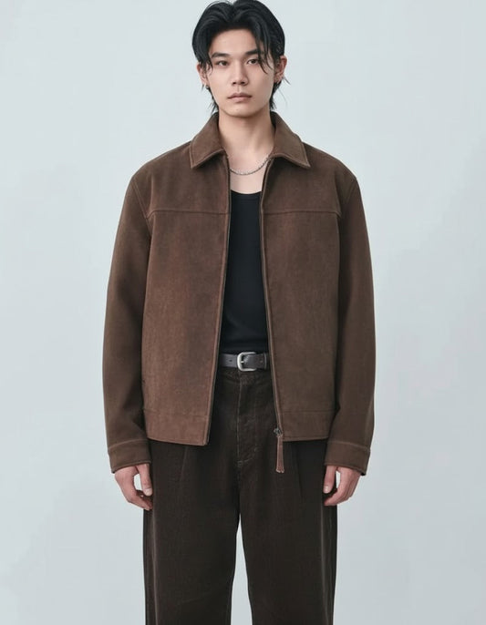 Men’s Premium Suede-Style Brown Shakets