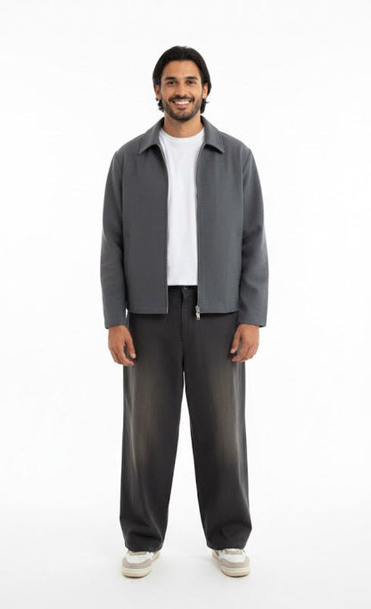 Minimalist Relaxed-Fit Jacket – Modern Structured Casual Outerwear