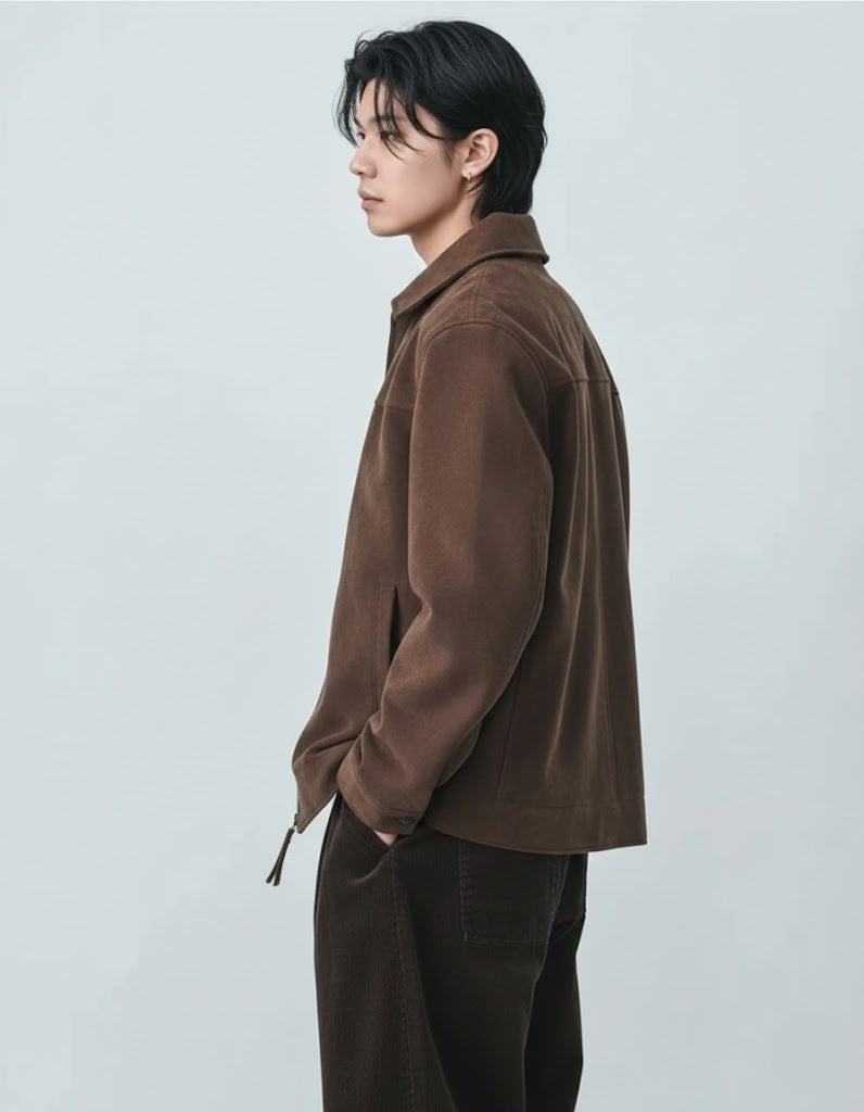 Men’s Premium Suede-Style Brown Shakets