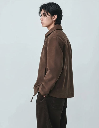 Men’s Premium Suede-Style Brown Shakets